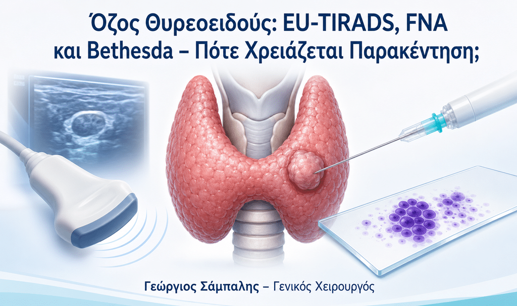 Όζος θυρεοειδούς – αξιολόγηση με EU-TIRADS, FNA και Bethesda